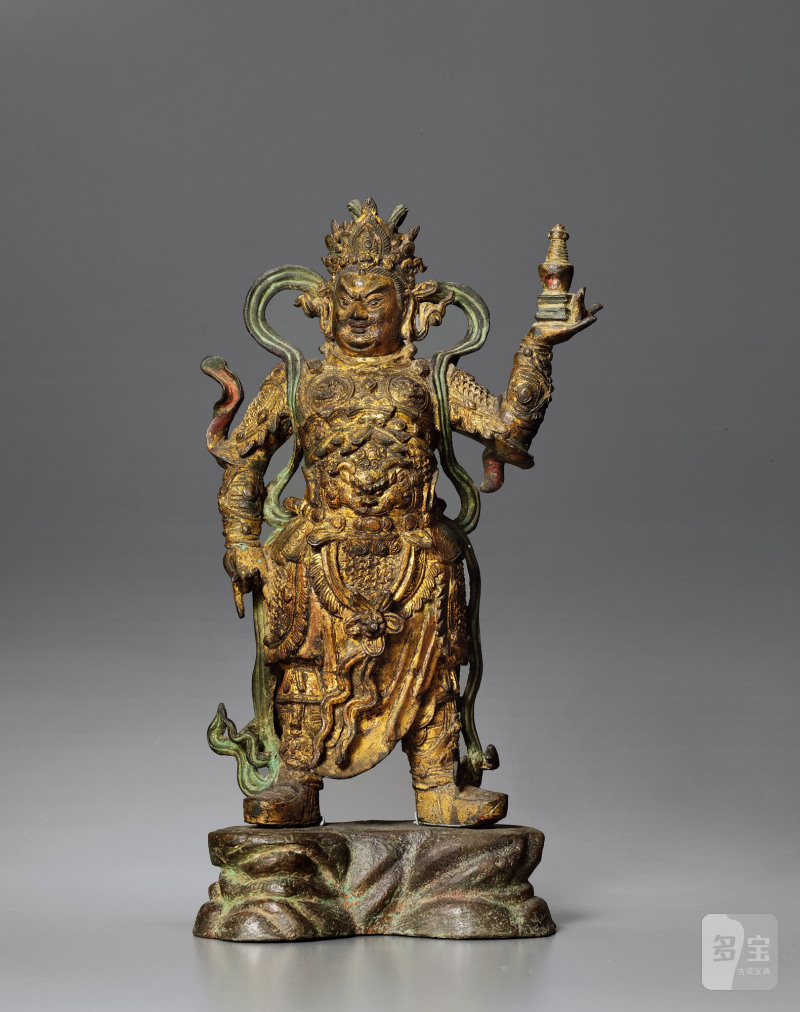 明·铜托塔天王立像